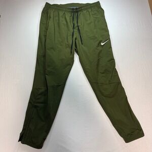 Nike Dri-Fit Challenger Woven Running Pants Men's Size XL Green Moisture-Wicking